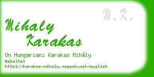 mihaly karakas business card